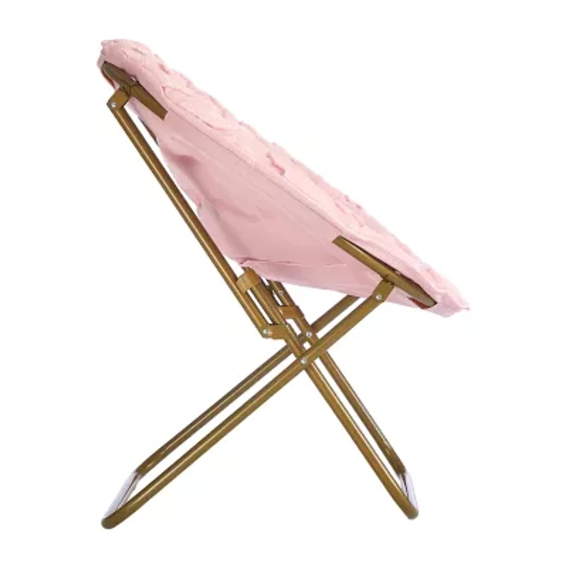 AEROPOSTALE Faux Fur Bow Saucer Papasan Chair