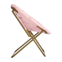 AEROPOSTALE Faux Fur Bow Saucer Papasan Chair