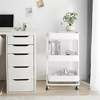AEROPOSTALE 3 Tier Rolling White Utility Cart