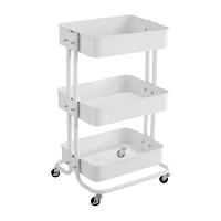 AEROPOSTALE 3 Tier Rolling White Utility Cart