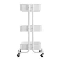 AEROPOSTALE 3 Tier Rolling White Utility Cart