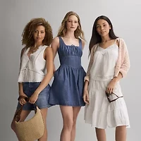 a.n.a Womens V Neck Sleeveless Lace Trim Camisole