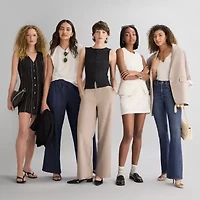 a.n.a Womens Wide Leg High Rise Trouser