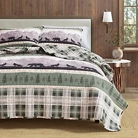 Linery Mountainscape Reversible Quilt Set