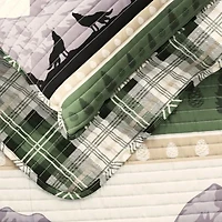 Linery Mountainscape Reversible Quilt Set