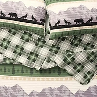 Linery Mountainscape Reversible Quilt Set