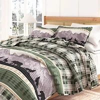 Linery Mountainscape Reversible Quilt Set