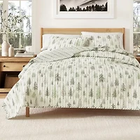 Linery Lodge Trees Reversible Quilt Set