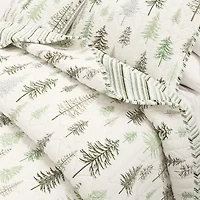 Linery Lodge Trees Reversible Quilt Set