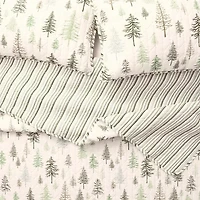 Linery Lodge Trees Reversible Quilt Set