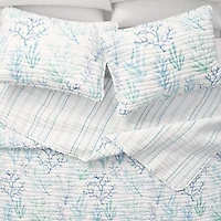 Linery Blue Coral Reversible Quilt Set
