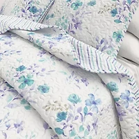 Linery Blue Floral Reversible Quilt Set