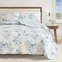 Linery Blue Floral Reversible Quilt Set