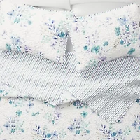 Linery Blue Floral Reversible Quilt Set