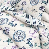 Linery Nautical Reversible Quilt Set