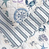Linery Nautical Reversible Quilt Set