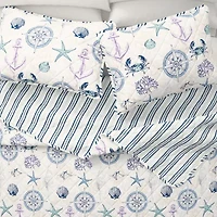 Linery Nautical Reversible Quilt Set