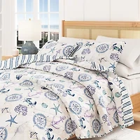 Linery Nautical Reversible Quilt Set