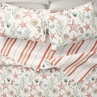 Linery Watercolor Sea Life Reversible Quilt Set