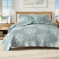 Linery Coral Starfish Reversible Quilt Set