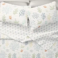 Linery Pastel Coral Pattern Reversible Quilt Set
