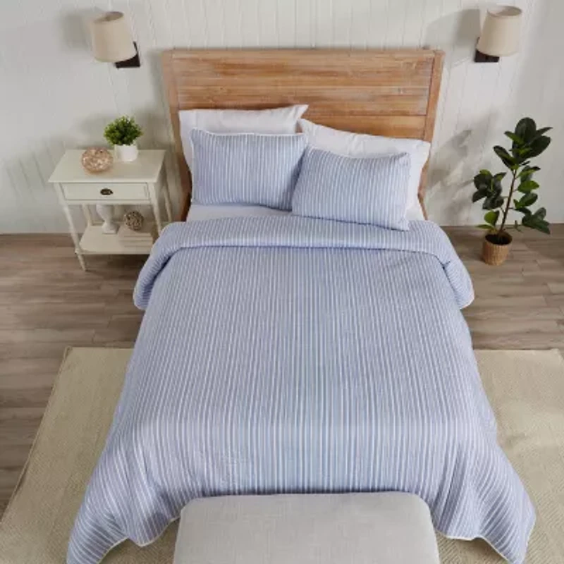 Linery Tiny Stripes Reversible Quilt Set