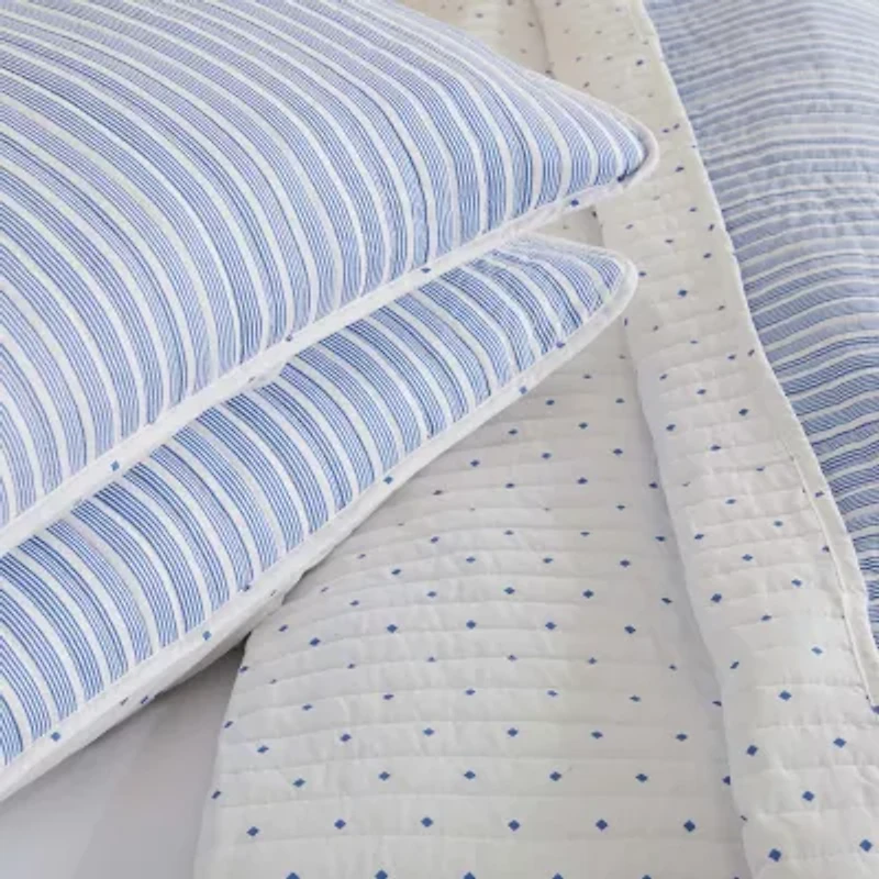Linery Tiny Stripes Reversible Quilt Set