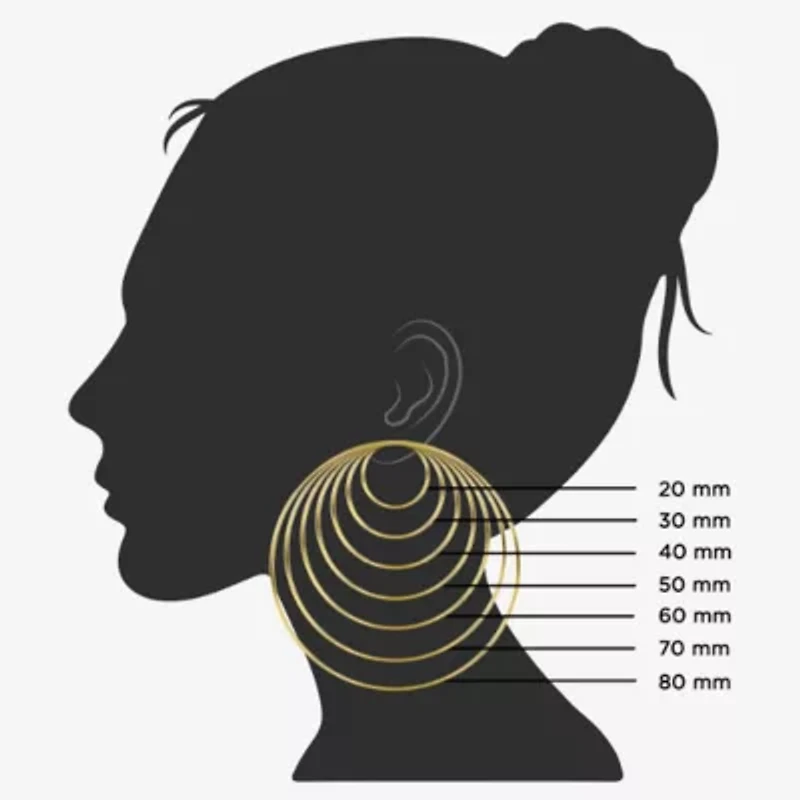 a.n.a Womens 28.7mm Hoop Earrings