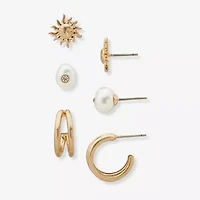 a.n.a Womens 3 Pair Earring Set