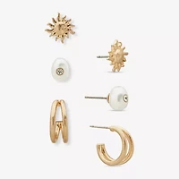 a.n.a Womens 3 Pair Earring Set