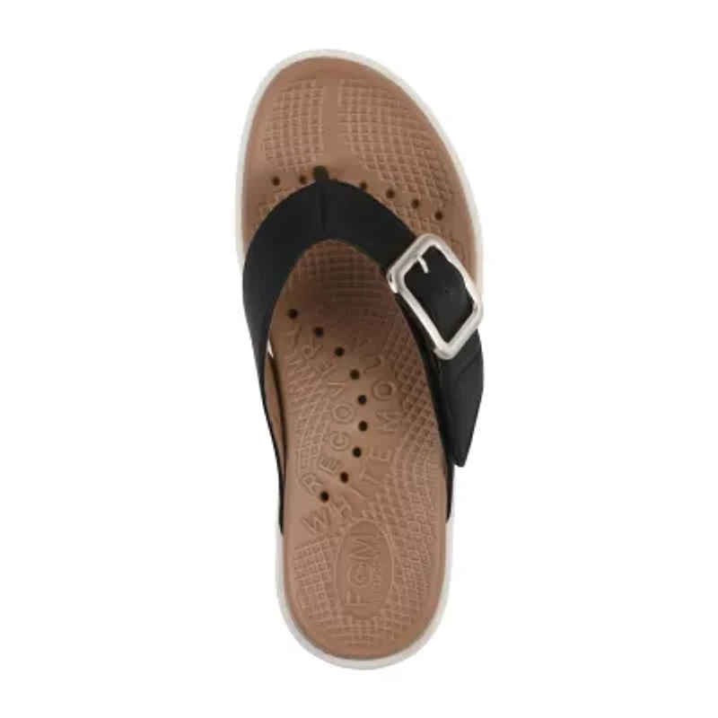 White Mountain Womens Nalla Adjustable Strap Footbed Sandals