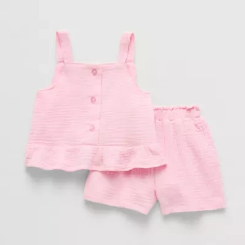 Btween Baby Girls 2-pc. Short Set