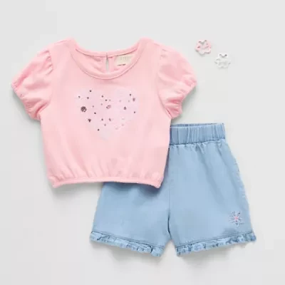 Btween Baby Girls 2-pc. Short Set