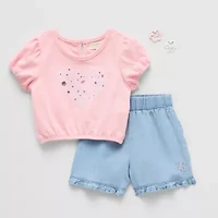Btween Baby Girls 2-pc. Short Set