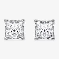I/SI2 ) CT. T.W. Lab-Grown Diamond Sterling Silver or 14K Gold over Princess Stud Earrings