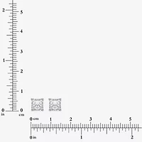 I/SI2 ) CT. T.W. Lab-Grown Diamond Sterling Silver or 14K Gold over Princess Stud Earrings