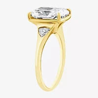 Grown Gorgeous (F / Vs2) Womens 5 1/3 Ct. T.W. Lab White Diamond 14K Gold Cushion 3-Stone Engagement Ring