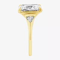 Grown Gorgeous (F / Vs2) Womens 5 1/3 Ct. T.W. Lab White Diamond 14K Gold Cushion 3-Stone Engagement Ring