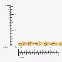 Womens 10K Gold 22 Inch Rope Chain Necklace