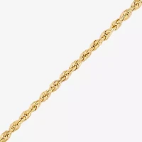Womens 10K Gold 22 Inch Rope Chain Necklace