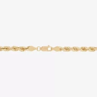 Mens 10K Gold 22 Inch Rope Chain Necklace