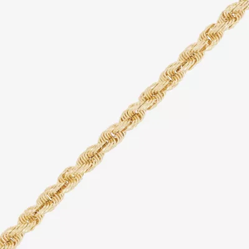 Mens 10K Gold 22 Inch Rope Chain Necklace