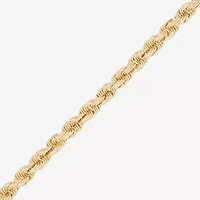 Mens 10K Gold 22 Inch Rope Chain Necklace