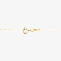 Womens 10K Gold Inch Box Chain Necklace