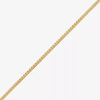 Womens 10K Gold Inch Box Chain Necklace