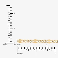 Made in Italy Womens 14K Two Tone Gold 18 Inch Figaro Chain Necklace