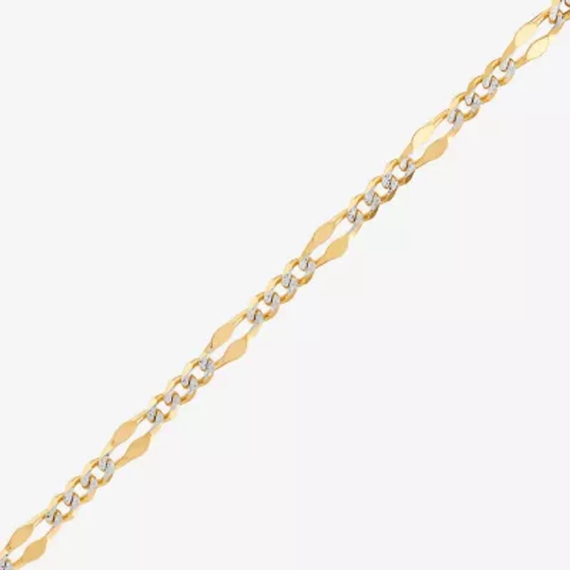 Made in Italy Womens 14K Two Tone Gold 18 Inch Figaro Chain Necklace
