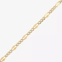 Made in Italy Womens 14K Two Tone Gold 18 Inch Figaro Chain Necklace