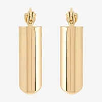 Gold Addiction Womens 10K Gold 17.9mm Rectangular Hoop Earrings