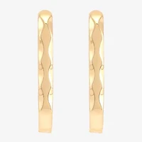 Gold Addiction Womens 10K Gold 18.7mm Oval Hoop Earrings